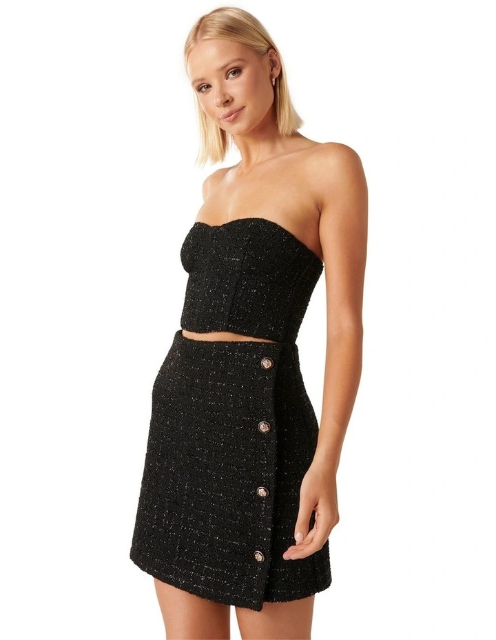 Andrea Boned Boucle Bustier in Black image 3