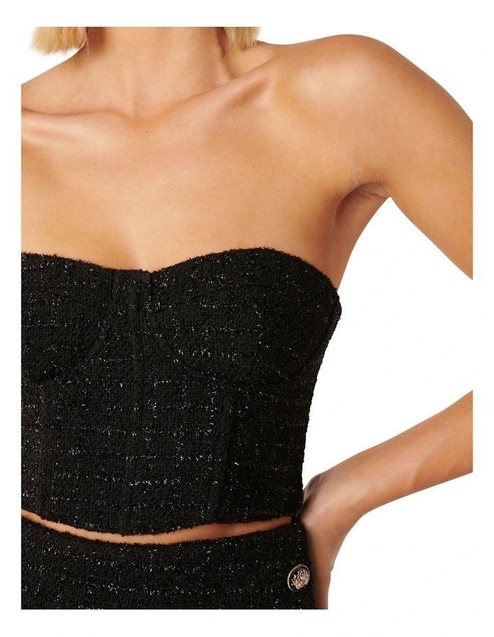 Andrea Boned Boucle Bustier in Black image 4
