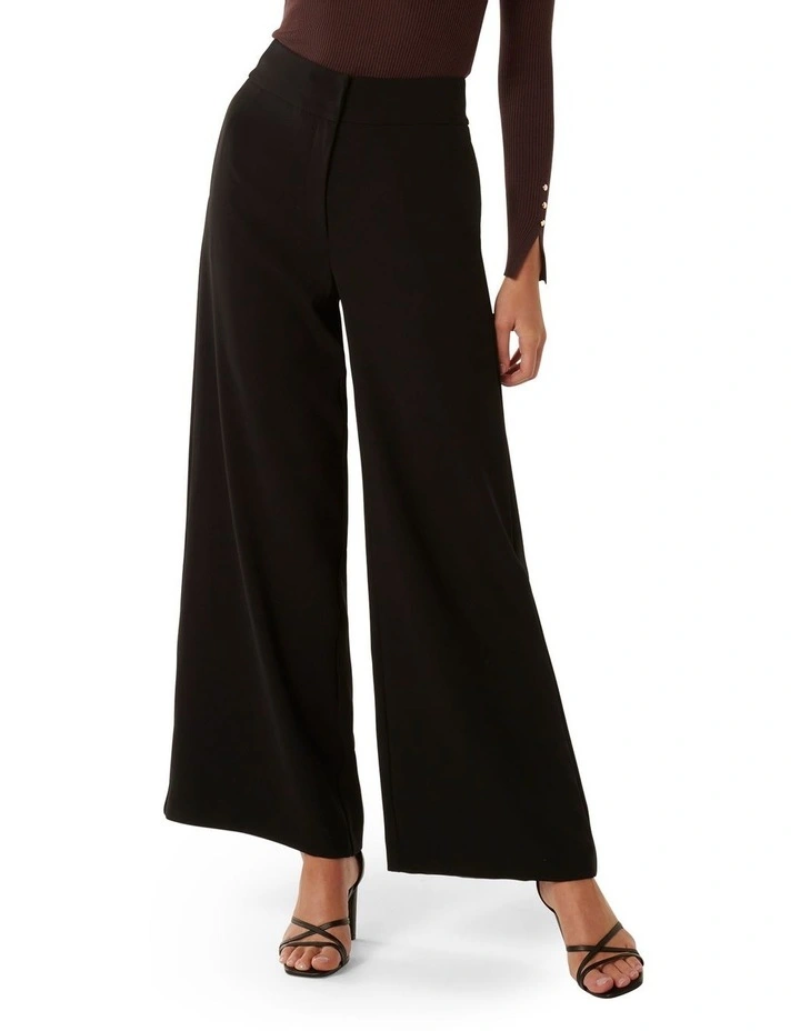 Nina Wide Leg Pant in Black image 1