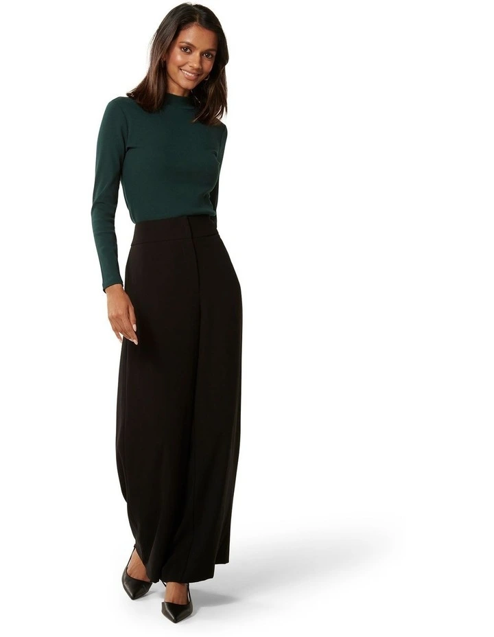 Nina Wide Leg Pants in Black image 5
