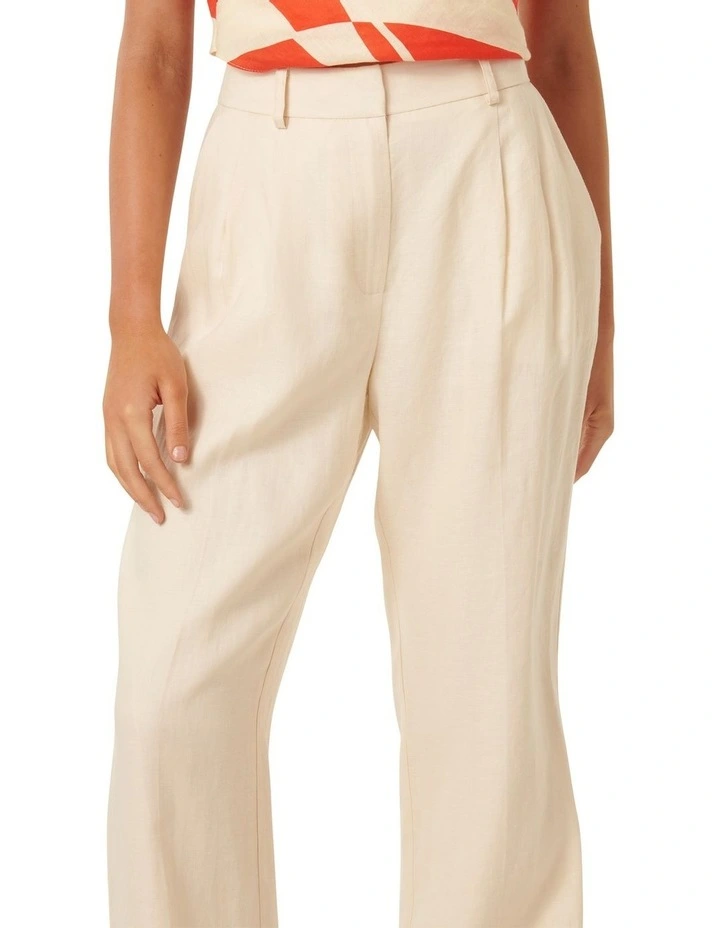 Demi Linen Pants in Cream image 4