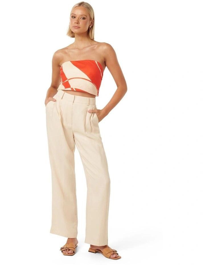 Demi Linen Pants in Cream image 5