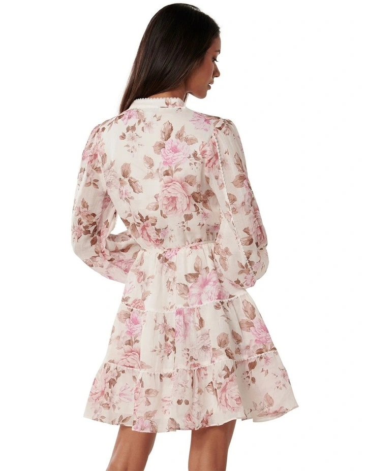 Fleur Skater Mini Dress in Pink image 2