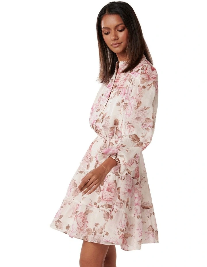 Fleur Skater Mini Dress in Pink image 3