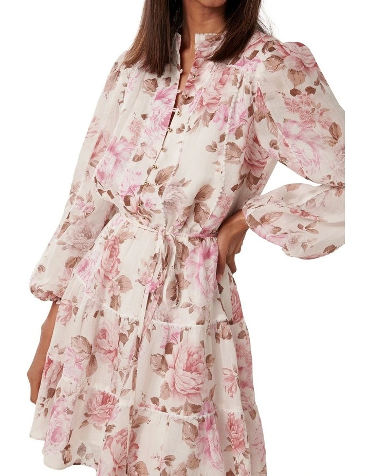 Fleur Skater Mini Dress in Pink image 4