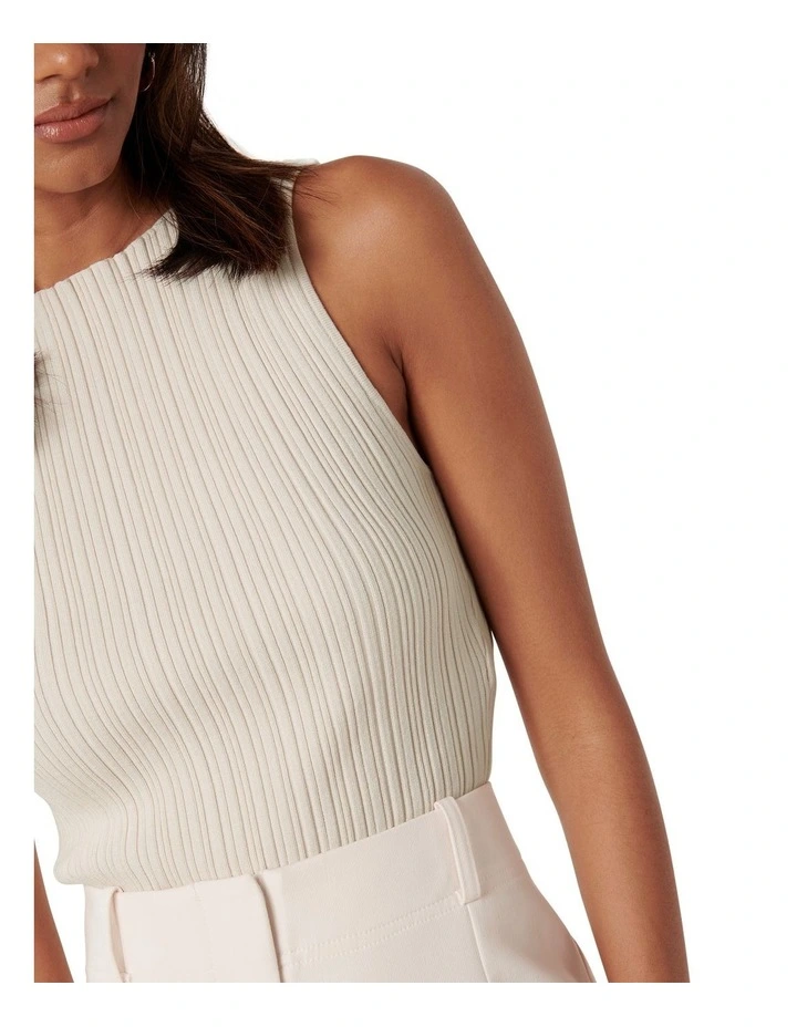 Evie Boat Neck Knit Tank Top in Grey image 4
