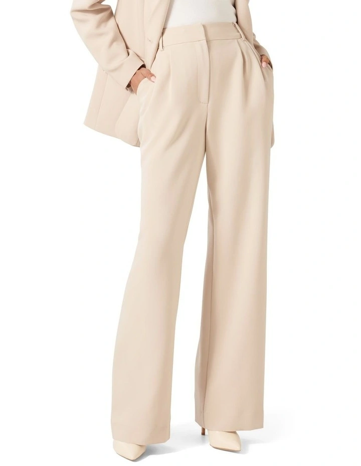 Tessa Straight Leg Pants in Cream image 1