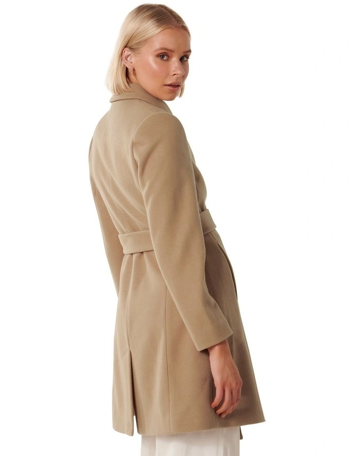 Jenny Fit and Flare Coat in Brown image 2