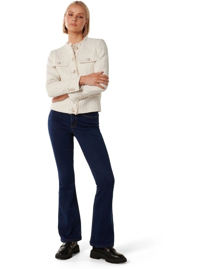 Cameron Boucle Jacket in Cream image 5
