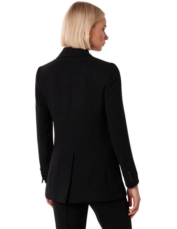 Maria Two Button Blazer in Black image 2