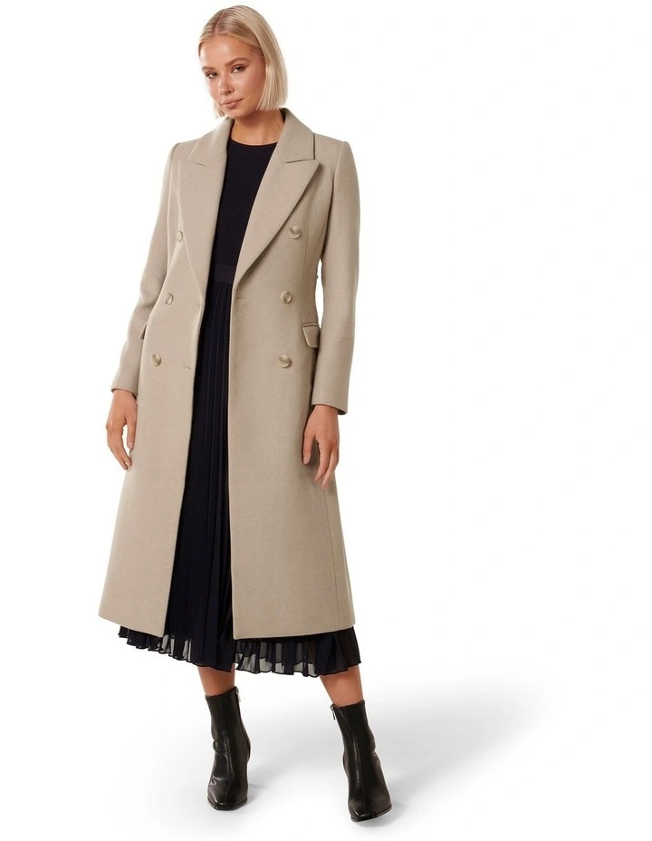 Petra Wrap Coat in Beige image 1