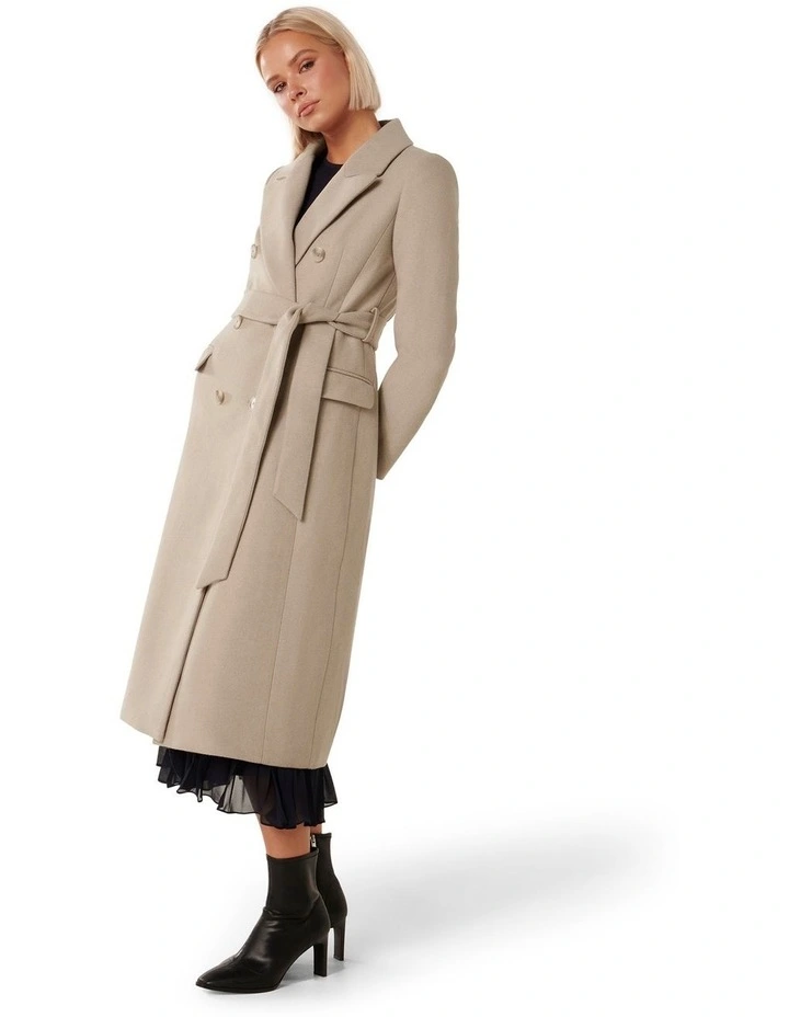 Petra Wrap Coat in Beige image 3