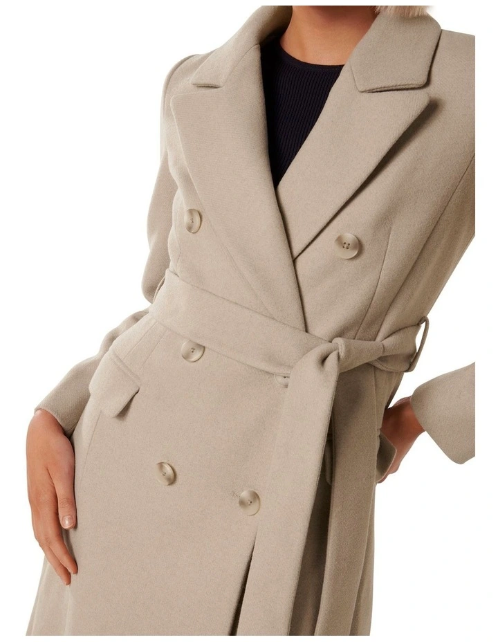 Petra Wrap Coat in Beige image 4