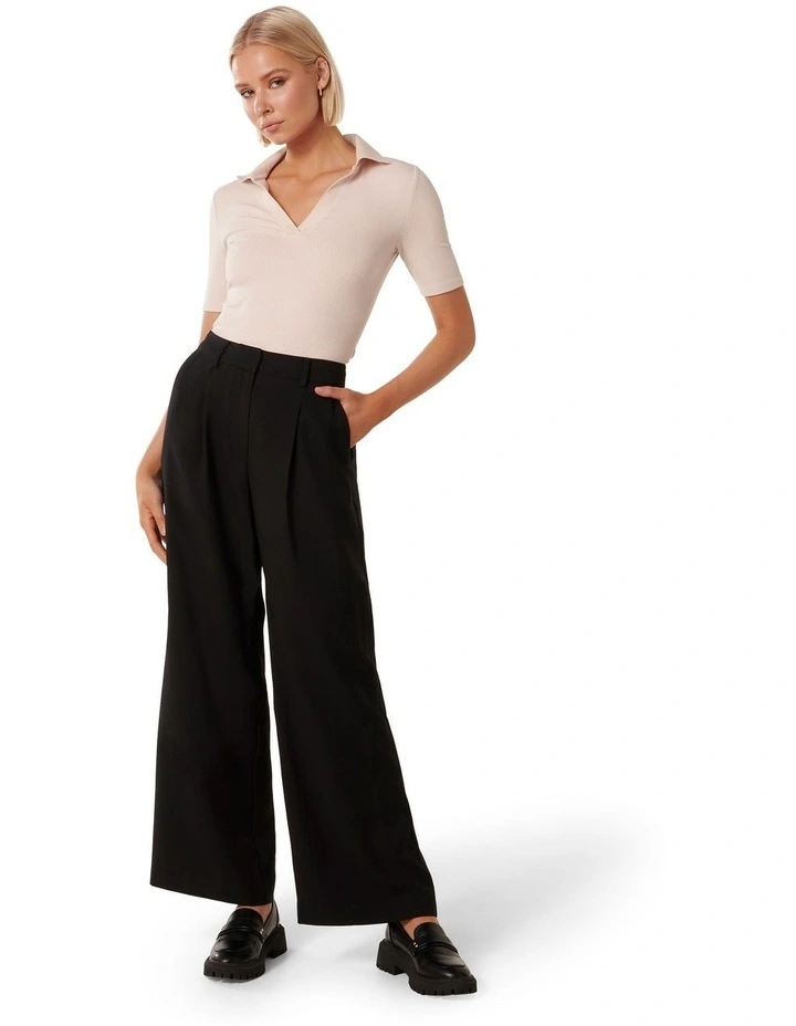 Marabella Bamboo Wide Leg Pants in Black image 5