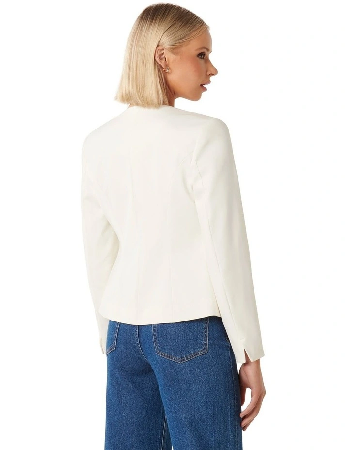 Alyssa Fitted Blazer in White image 2