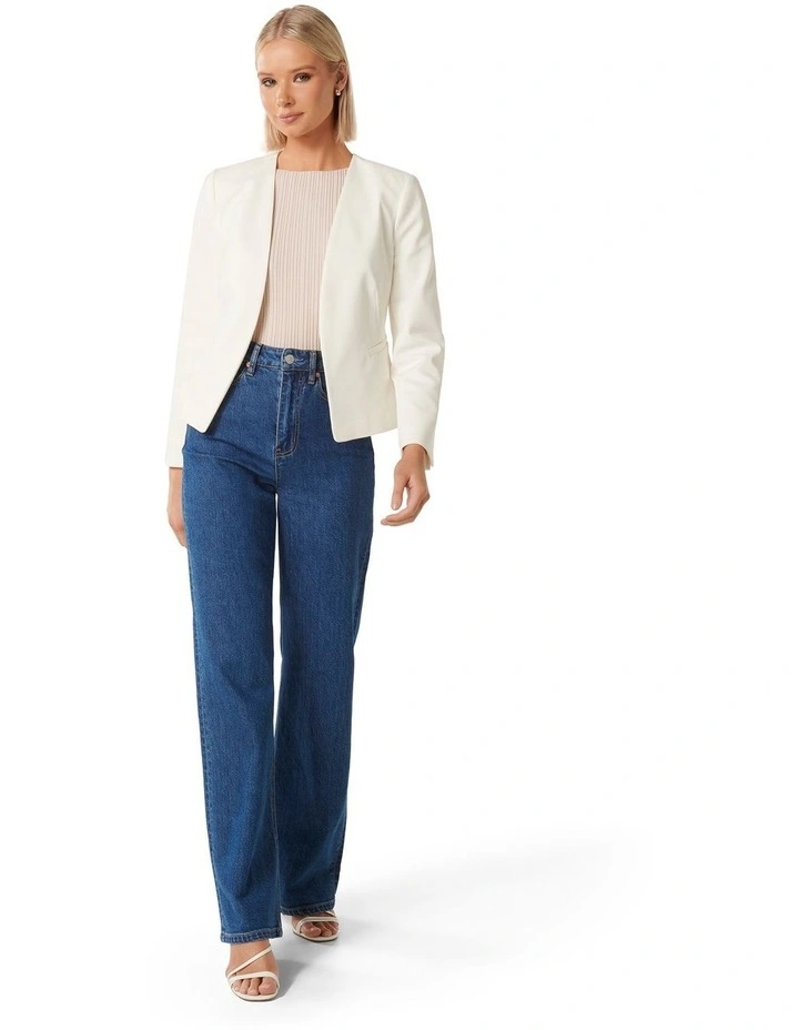 Alyssa Fitted Blazer in White image 5
