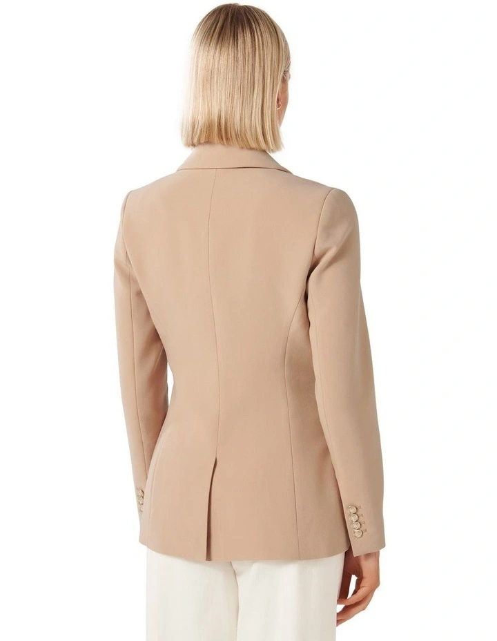 Chloe Military Blazer in Camel image 2