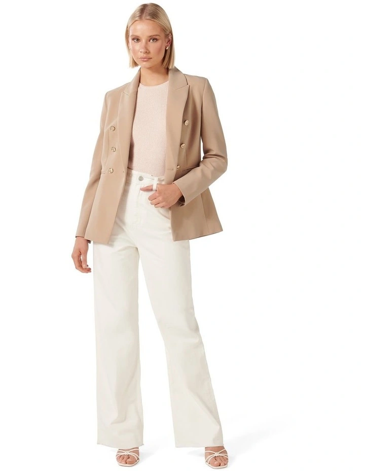 Chloe Military Blazer in Camel image 5