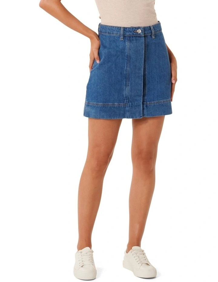 Keli Denim Mini Skirt in Blue image 1