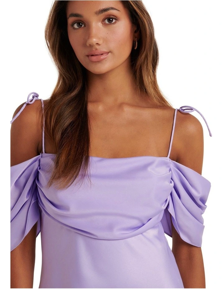 Julia Cold Shoulder Mini Dress in Lilac image 4