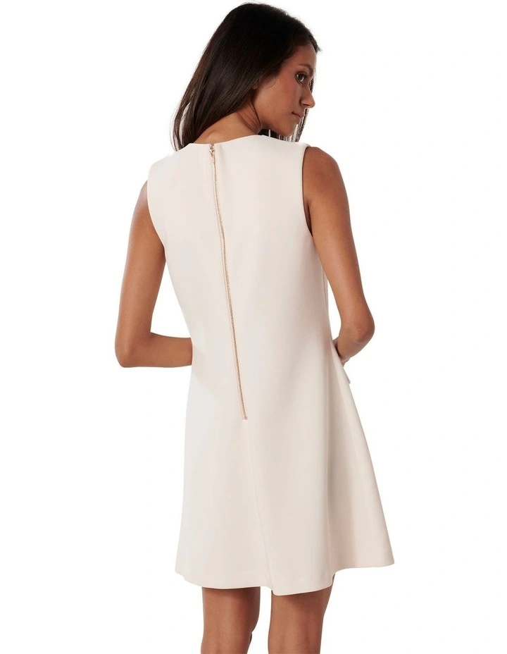 Violet Workwear Mini Dress in Cream image 2
