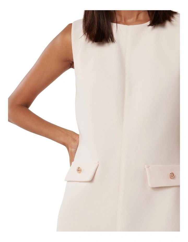 Violet Workwear Mini Dress in Cream image 4