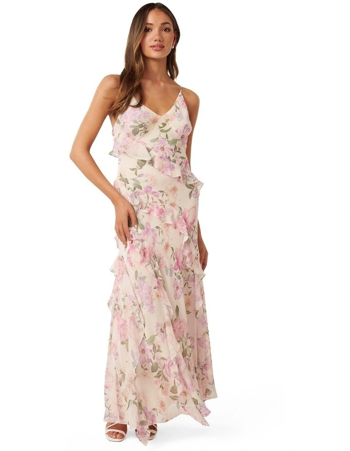 Poppy Ruffle Gown in Purple image 1