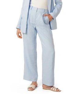 Demi Linen Pants in Blue