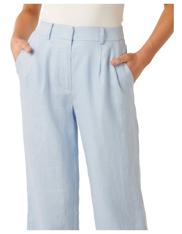 Demi Linen Pants in Blue image 4