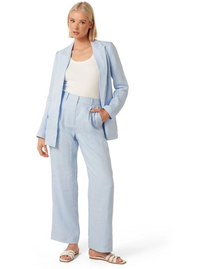 Demi Linen Pants in Blue image 5
