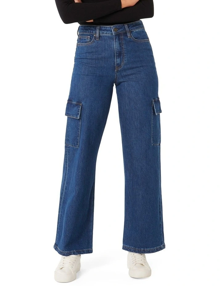 Jenny Cargo Jeans in Navy image 1