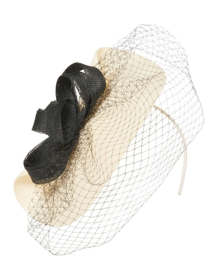 Celia Woven Fascinator in Cream image 1
