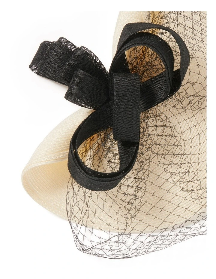 Celia Woven Fascinator in Cream image 3