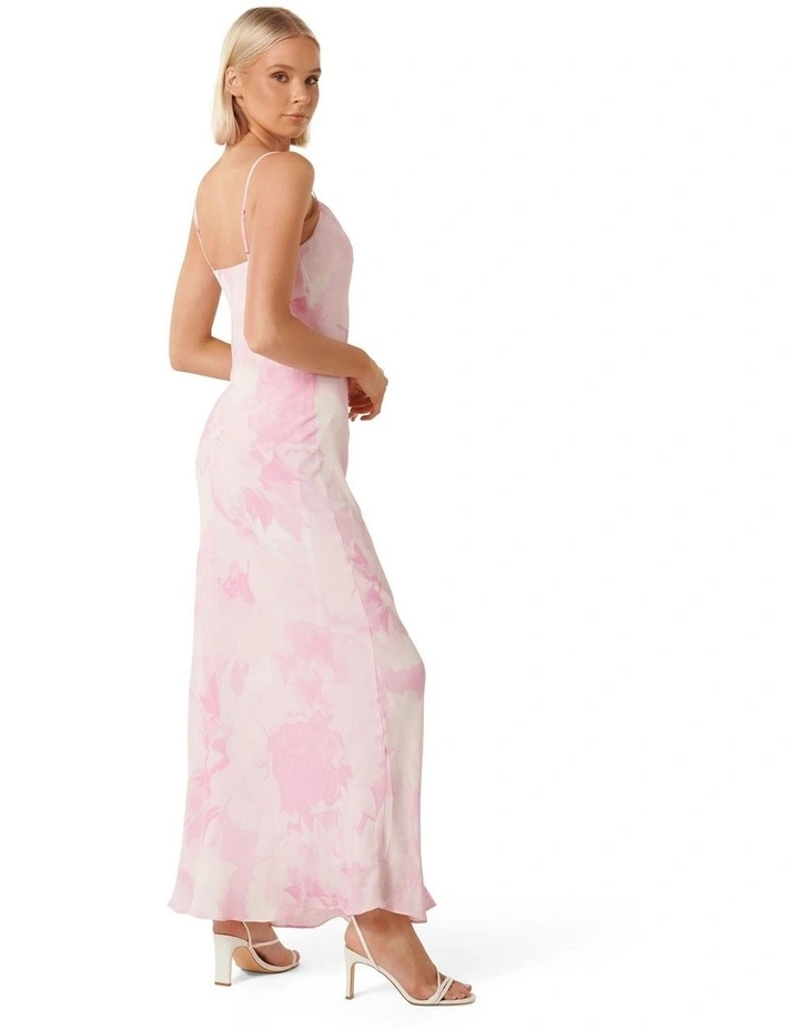 Millie Cowl Neck Slip Dress in Pink image 2