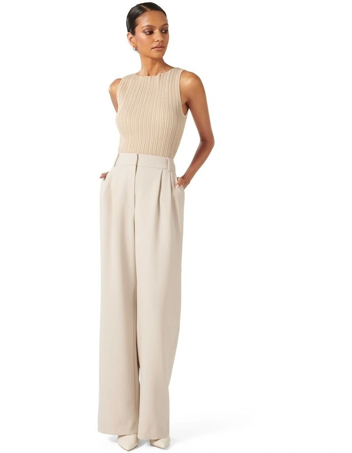 Evie Boat Neck Knit Tank Top in Warm Stone image 5