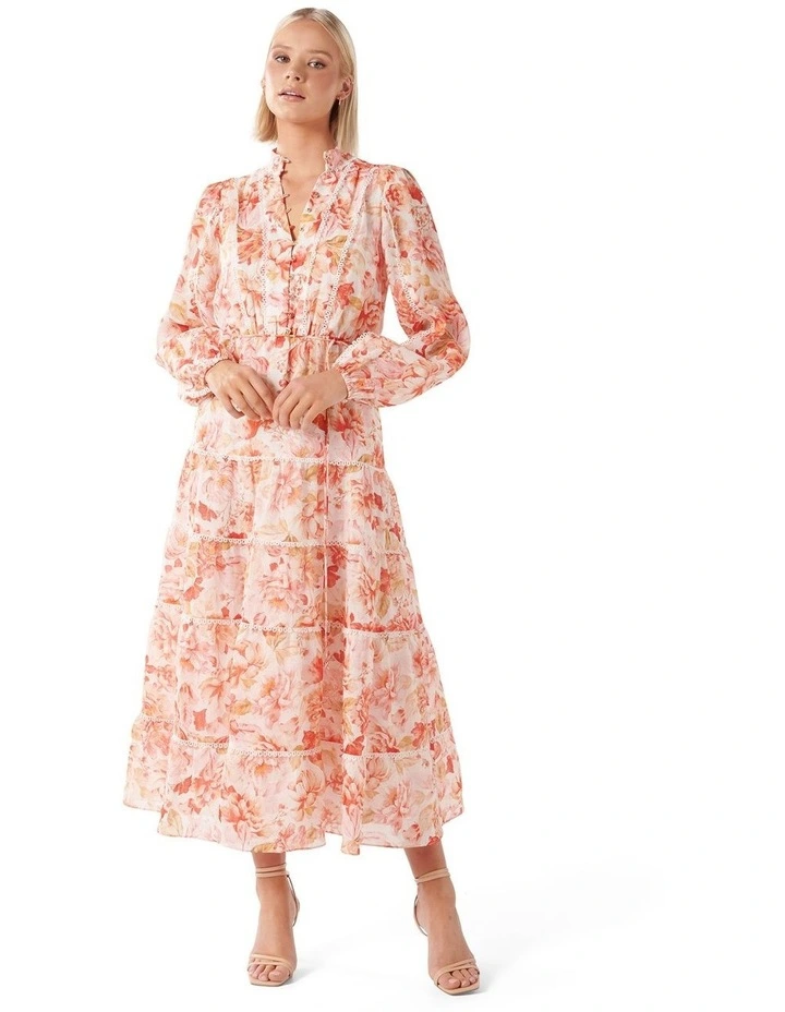 Astrid Button Up Midi Dress in Multi image 1
