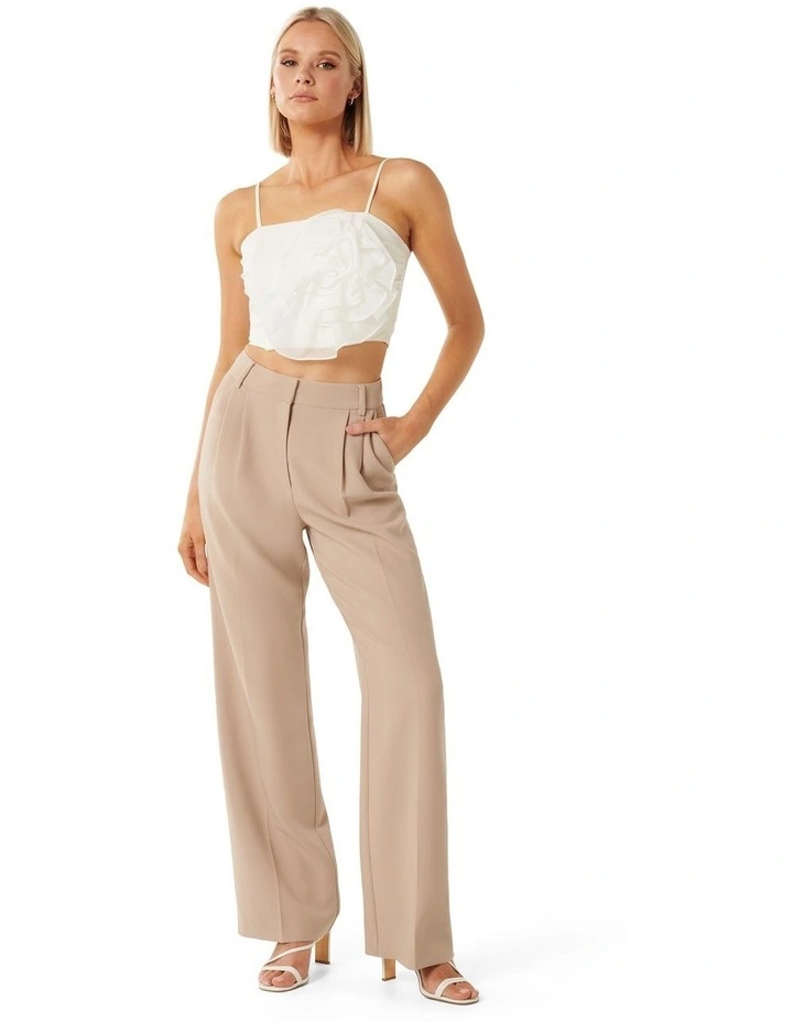 Bailey Rosette Bustier Top in White image 5