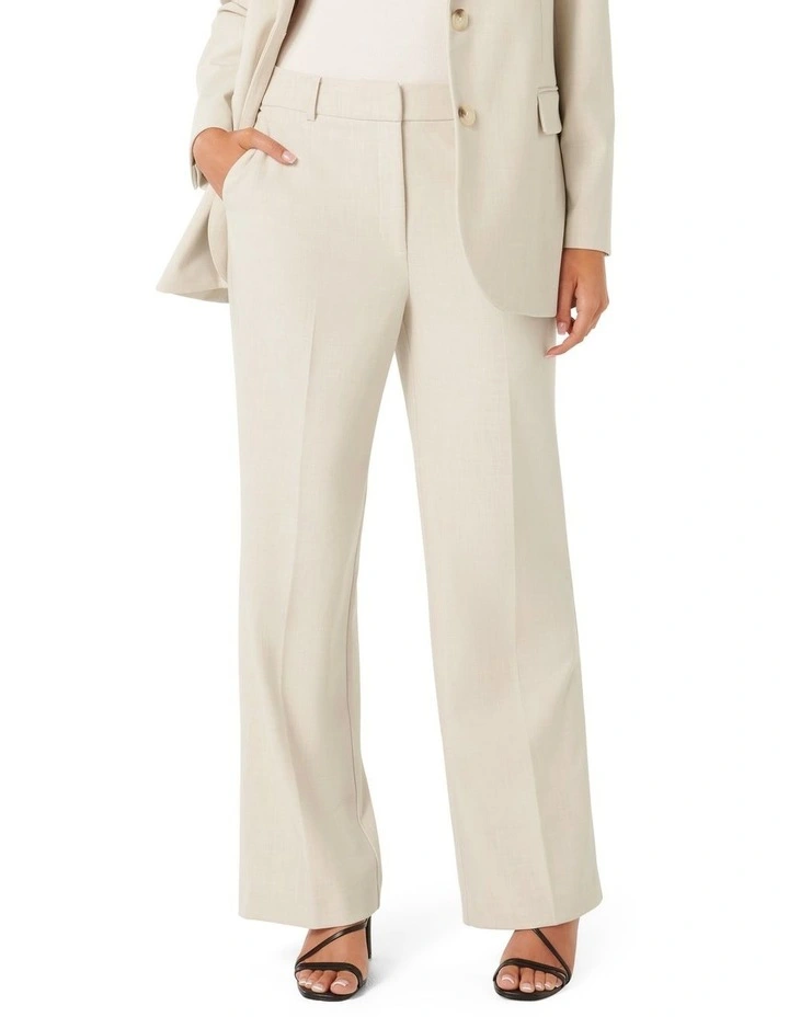 Ava Straight Leg Pants in Cream image 1