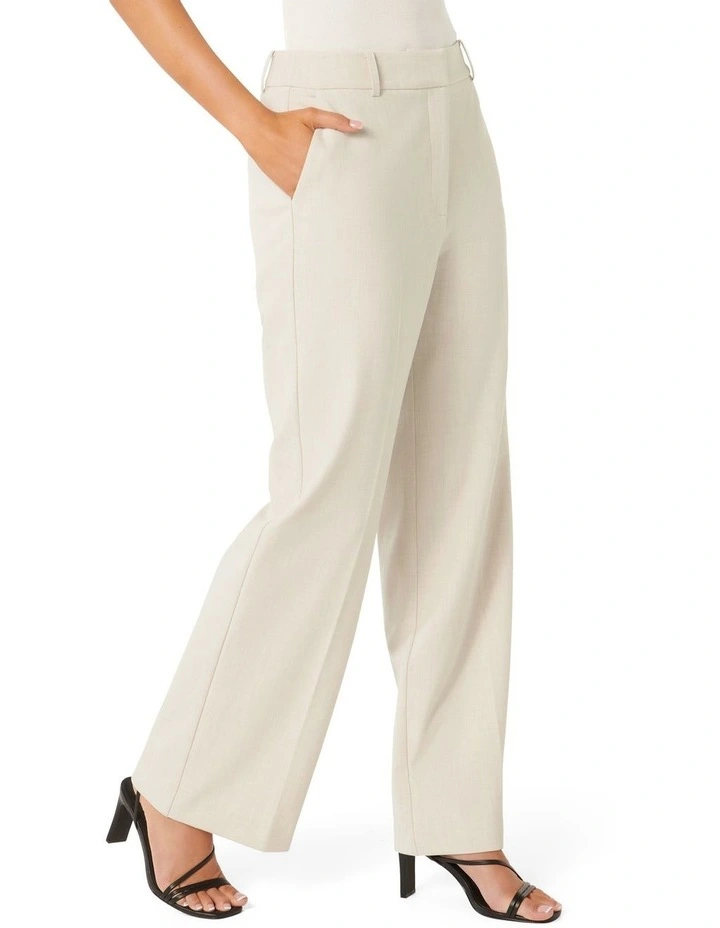 Ava Straight Leg Pants in Cream image 3