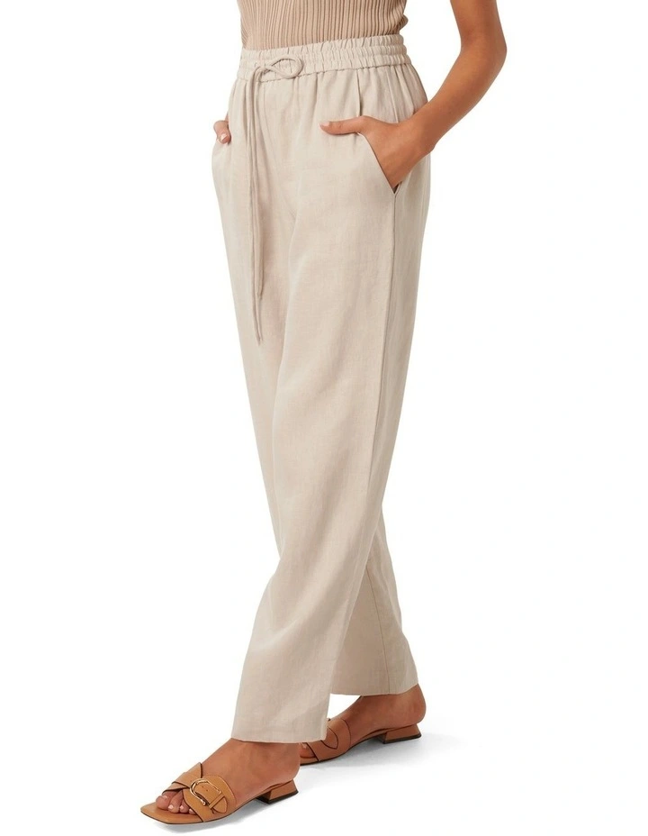 Lori Linen Pants in Beige image 3