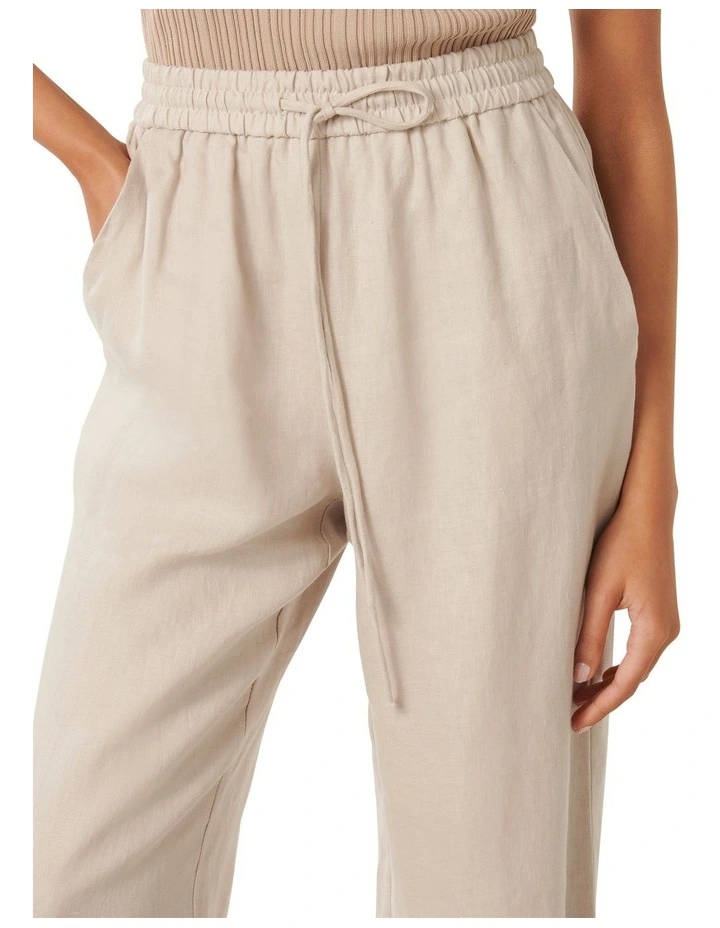 Lori Linen Pants in Beige image 4