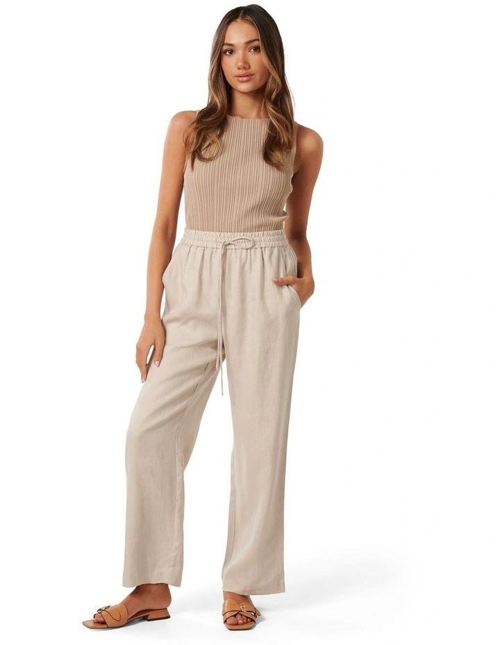 Lori Linen Pants in Beige image 5