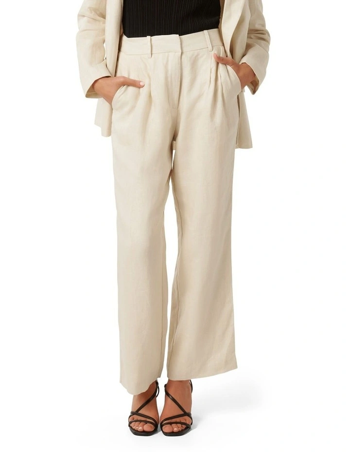 Demi Linen Pants in Cream image 1
