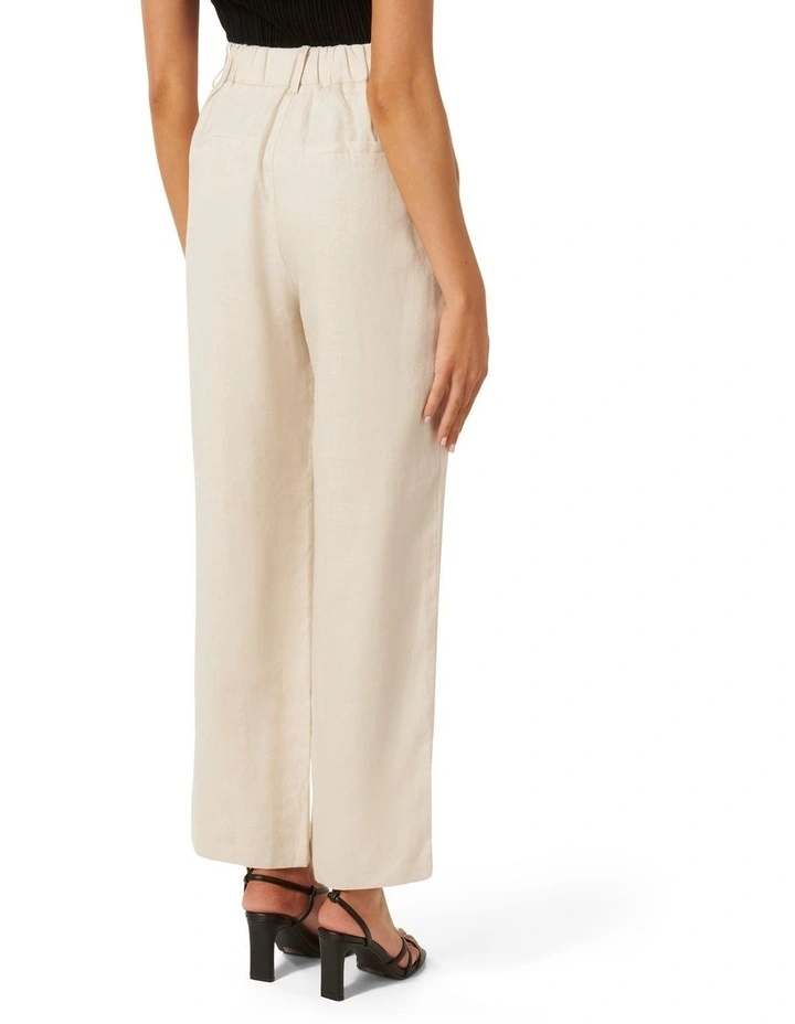 Demi Linen Pants in Cream image 2