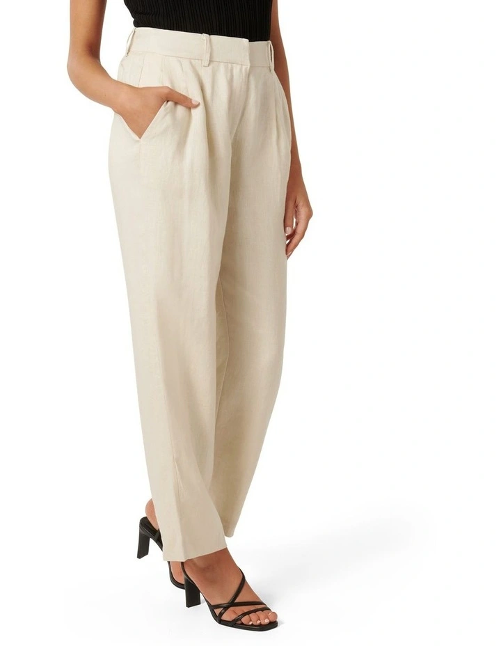 Demi Linen Pants in Cream image 3