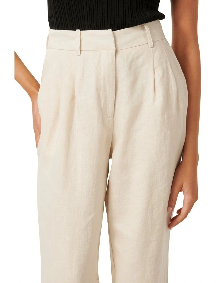 Demi Linen Pants in Cream image 4