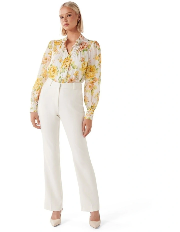 Vera Printed Rami Blouse in Yellow image 5