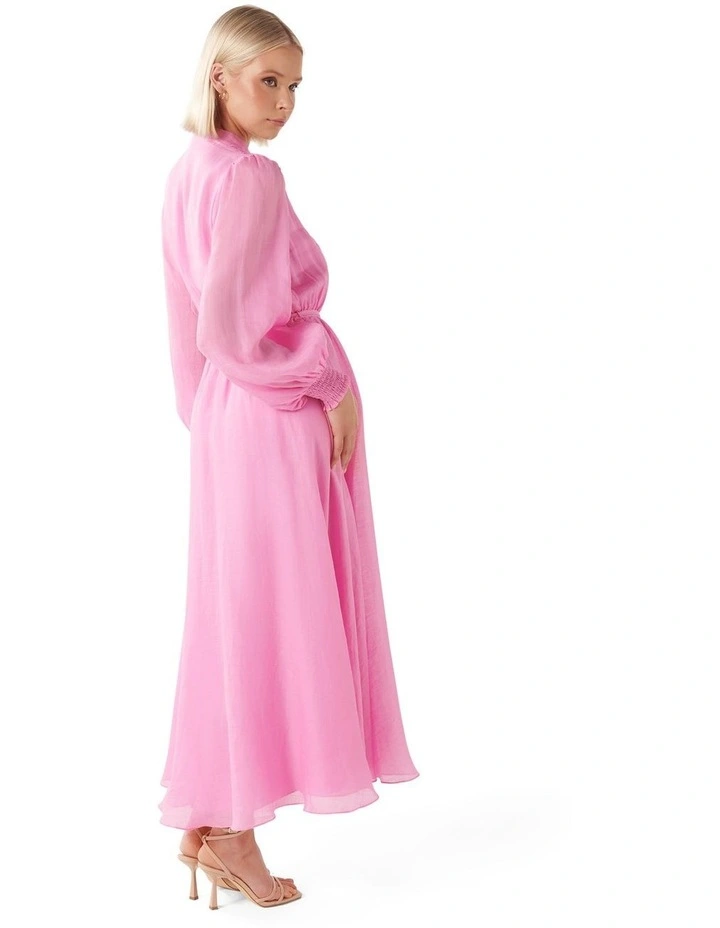 Anita Long-Sleeved Midi Dress in Pink image 2