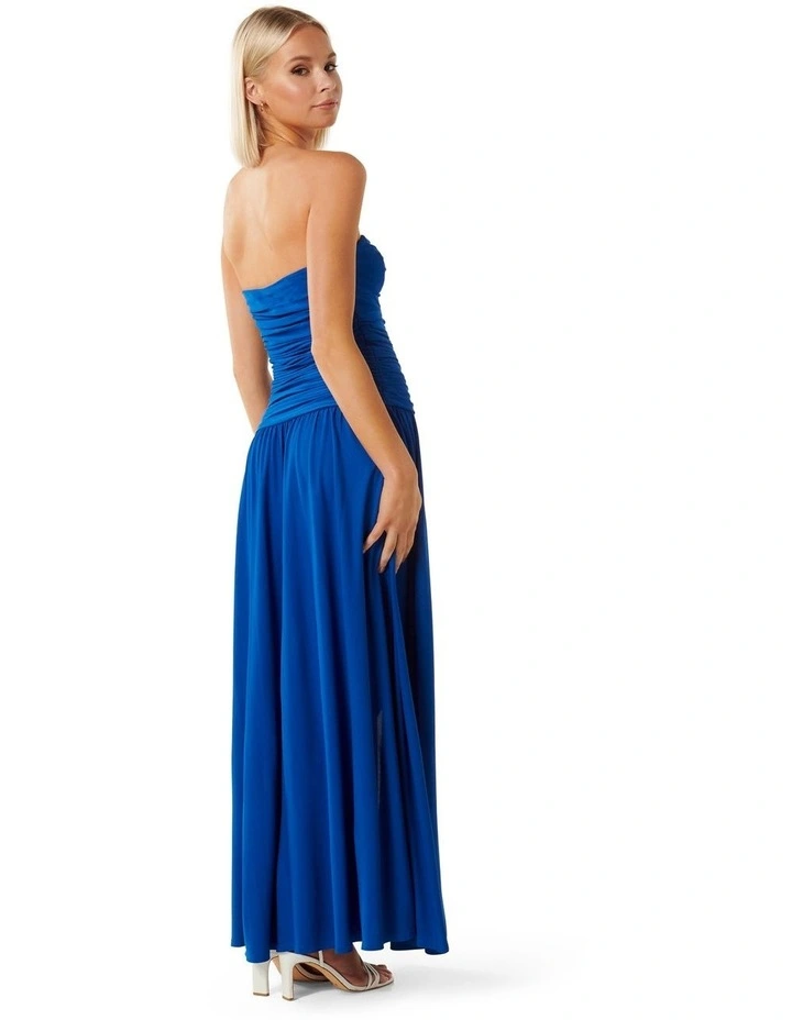 Mandy Cut Out Jersey Dress in Blue image 2