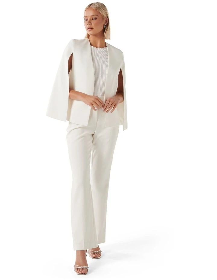 Lara Cape Jacket in White image 5